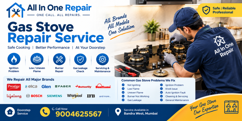 gas stove repair in bandra